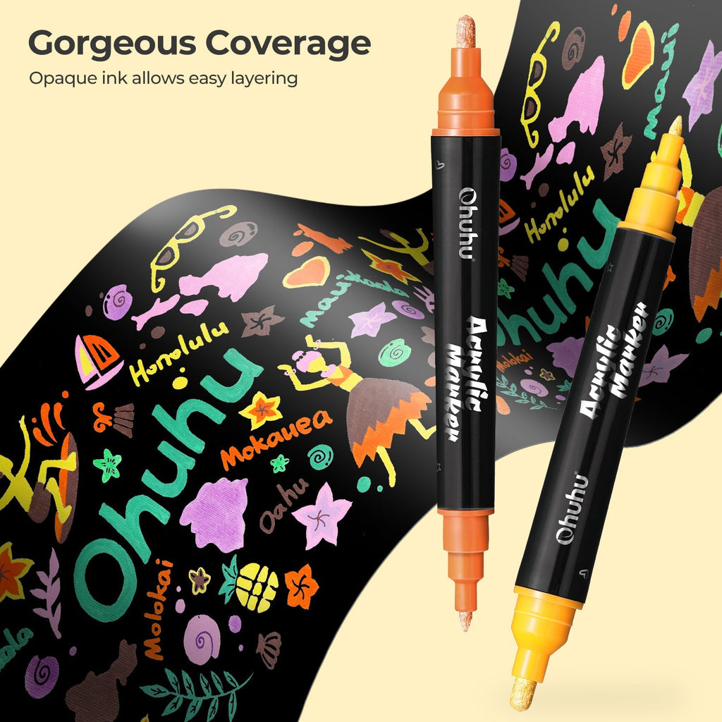 Ohuhu Dual Nib Acrylic Pen 30 Colors (Europe Only)
