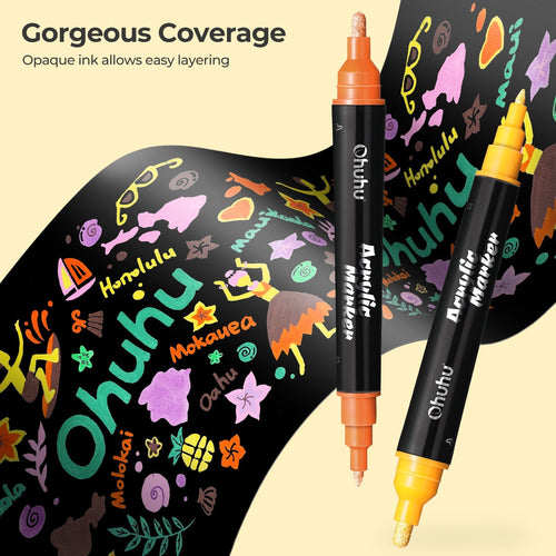 Ohuhu Dual Nib Acrylic Pen 30 Colors (Europe Only)