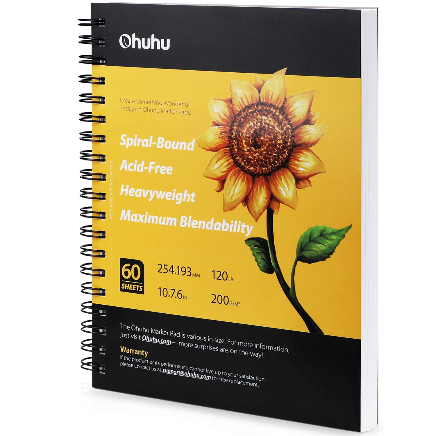 Ohuhu Spiral-Bound Marker Pad for Alcohol Markers (Mexico Exclusive)