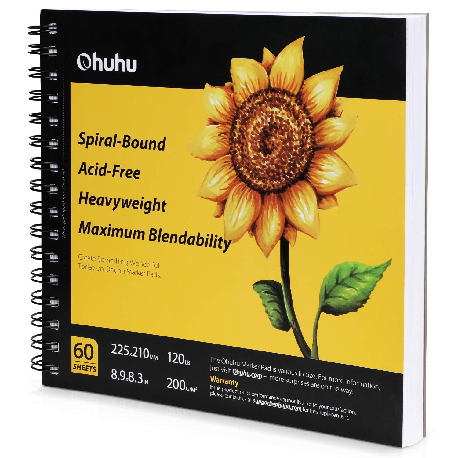 Ohuhu Spiral-Bound Marker Pad for Alcohol Markers (Australia Domestic Shipping)