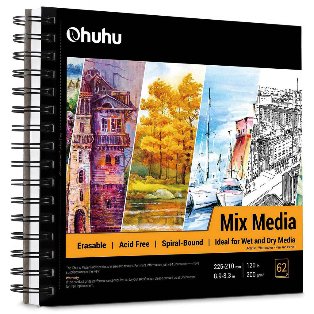 Ohuhu Spiral-Bound Mix Media Pad for Multiple Techniques (Australia Domestic Shipping)