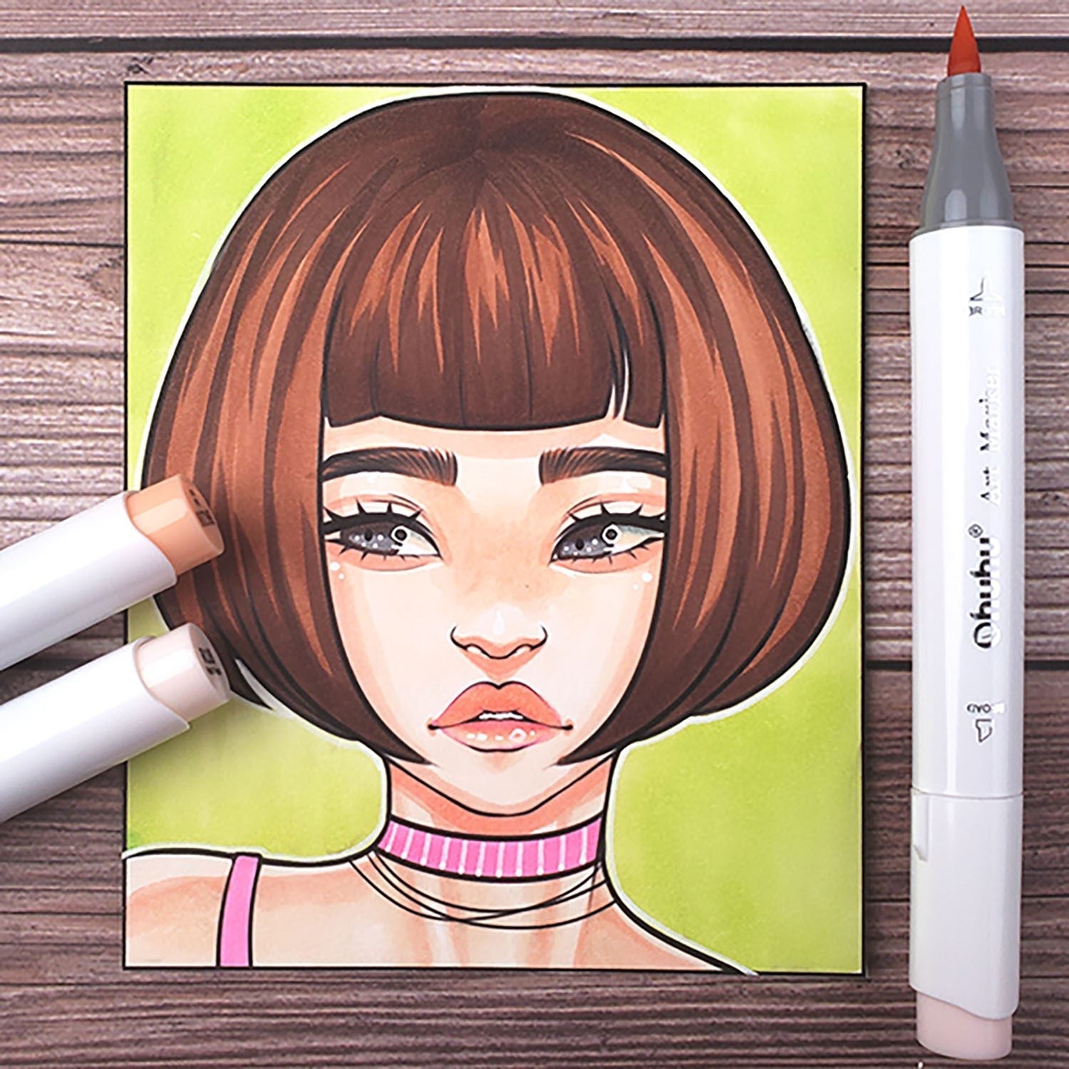 Ohuhu Honolulu 36 Skin Tone Colors Dual Tips Alcohol Art Markers (Brazil Domestic Shipping)