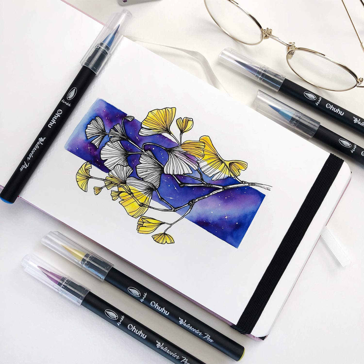 Ohuhu Watercolor Brush Markers Pen (Ships from Asia Warehouse)