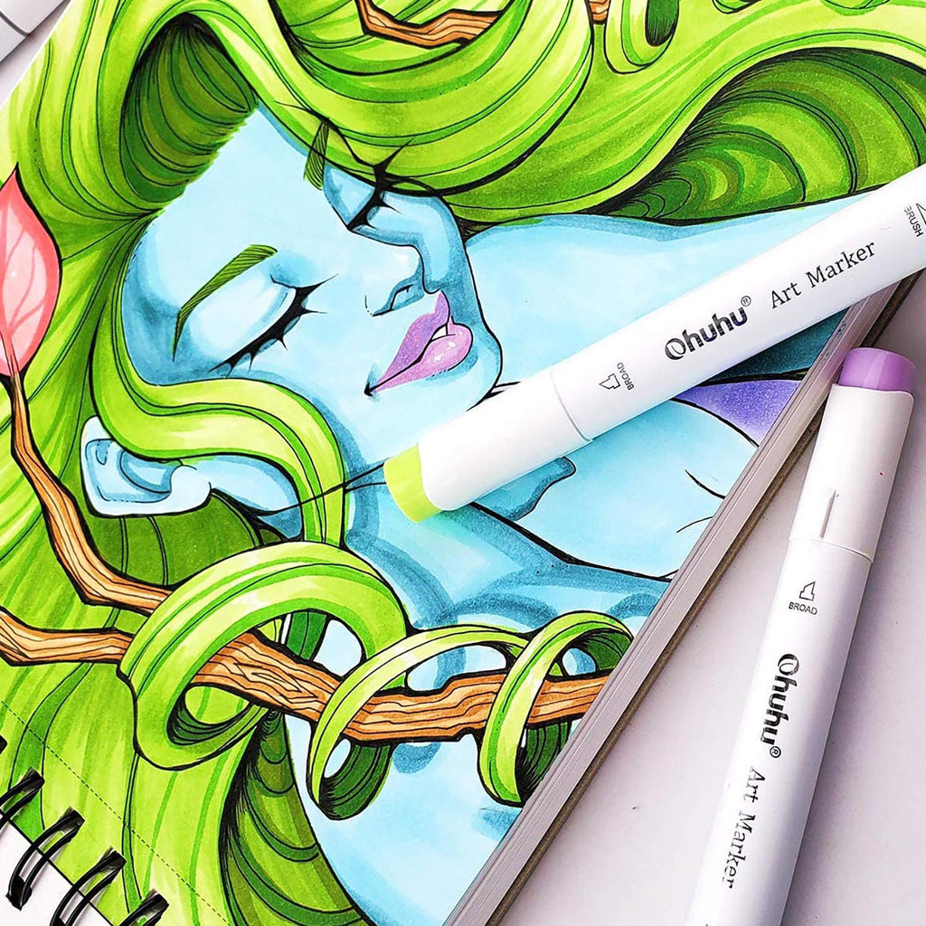 Ohuhu Spiral-Bound Marker Pad for Alcohol Markers (Australia Domestic Shipping)