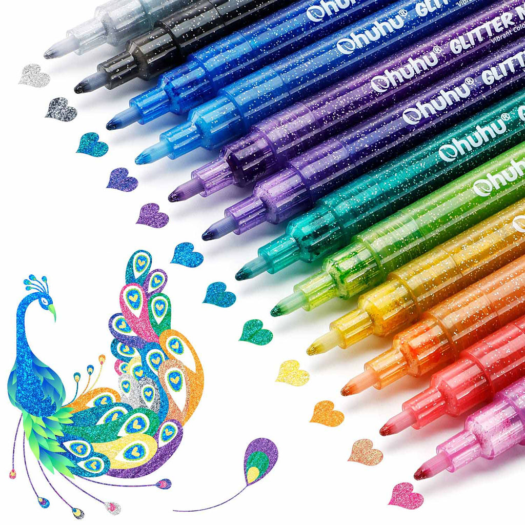 Ohuhu Glitter Metallic Marker Pens (Australia Domestic Shipping)
