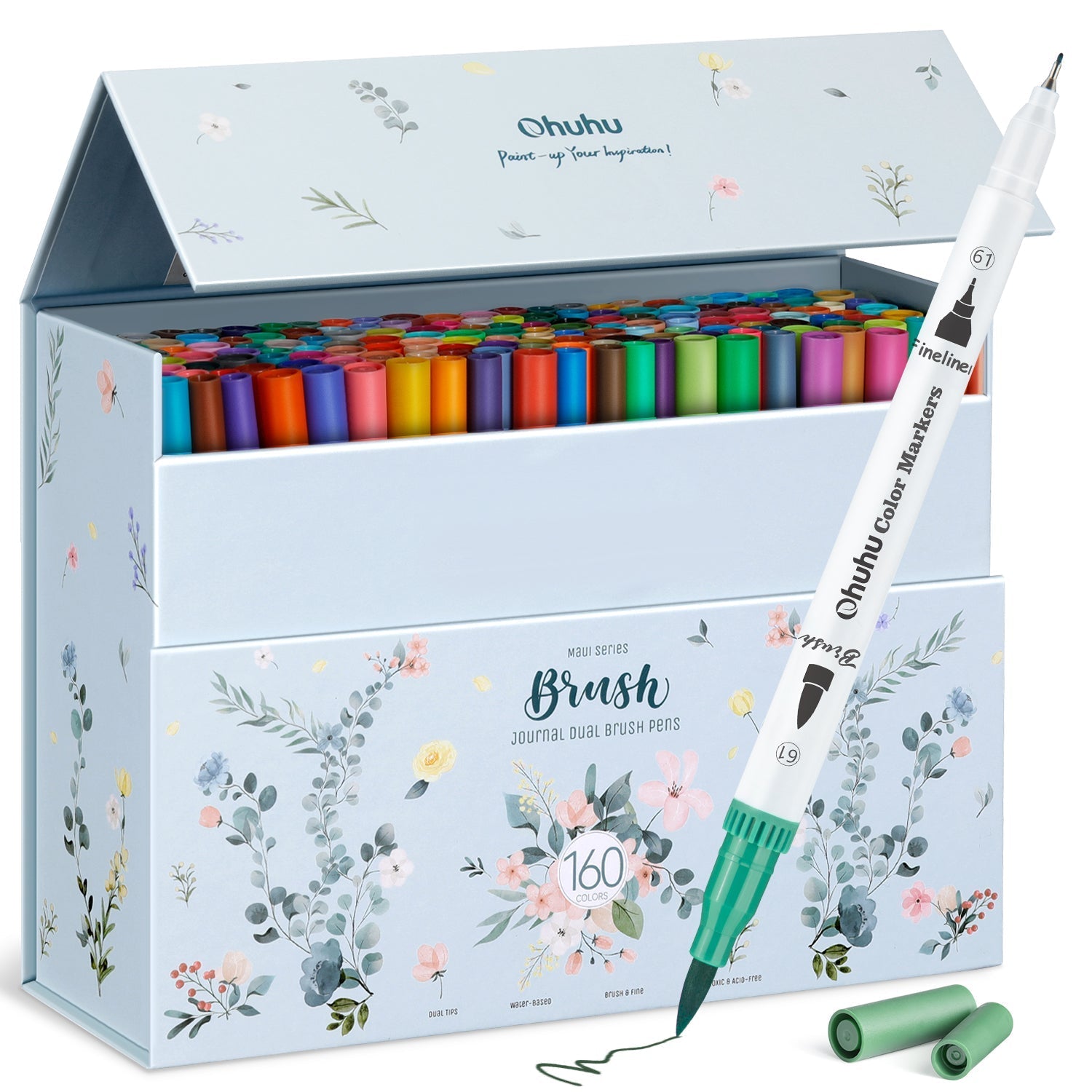 Ohuhu Maui 160 Colors Dual Tips Water Based Art Markers, Brush & Fineliner (Australia Domestic Shipping)