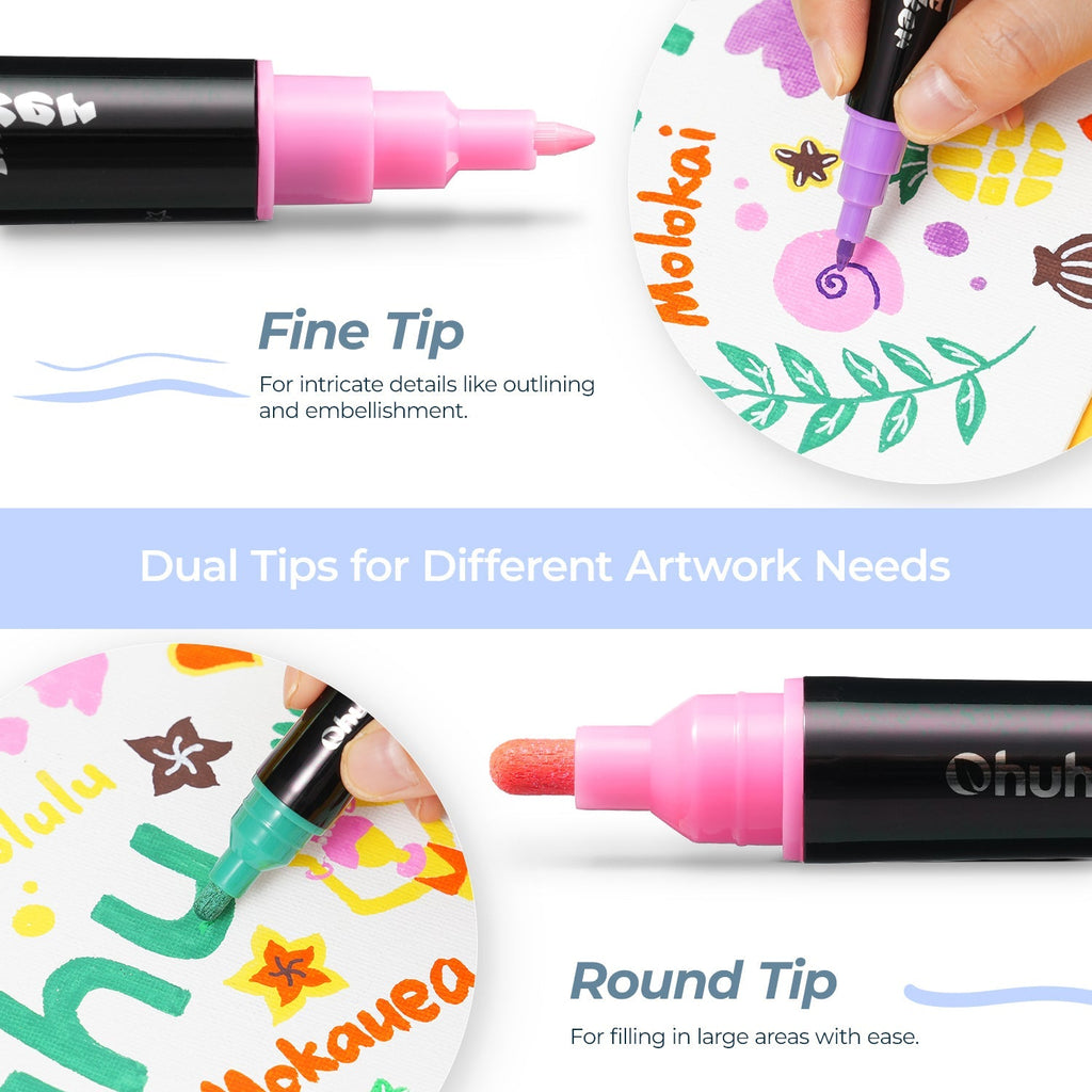 Ohuhu Dual Nib Acrylic Pen 30 Colors (Europe Only)