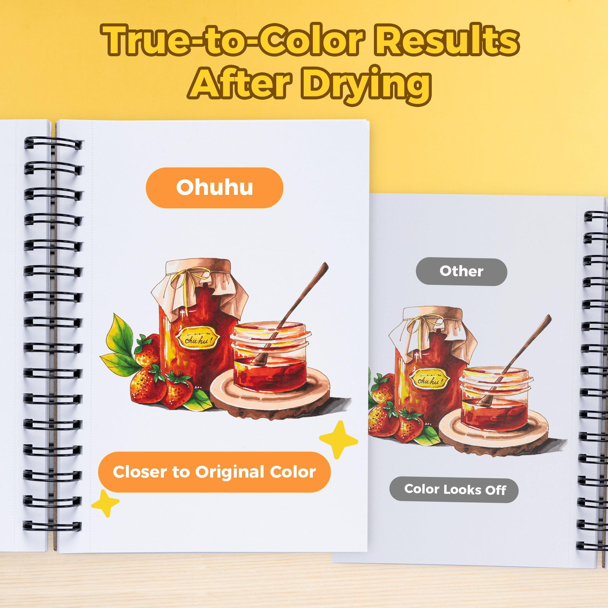 Ohuhu Spiral-Bound Marker Pad for Alcohol Markers