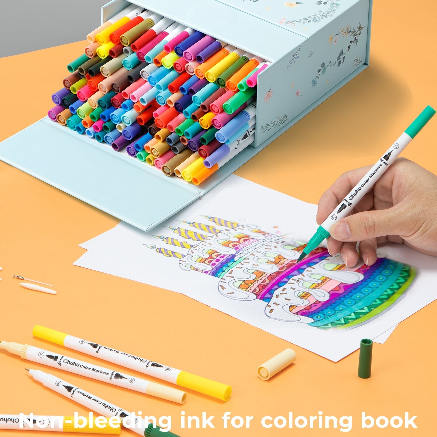 Ohuhu Maui 120 Colors Dual Tips Water Based Art Markers, Brush & Fineliner(Australia Domestic Shipping)