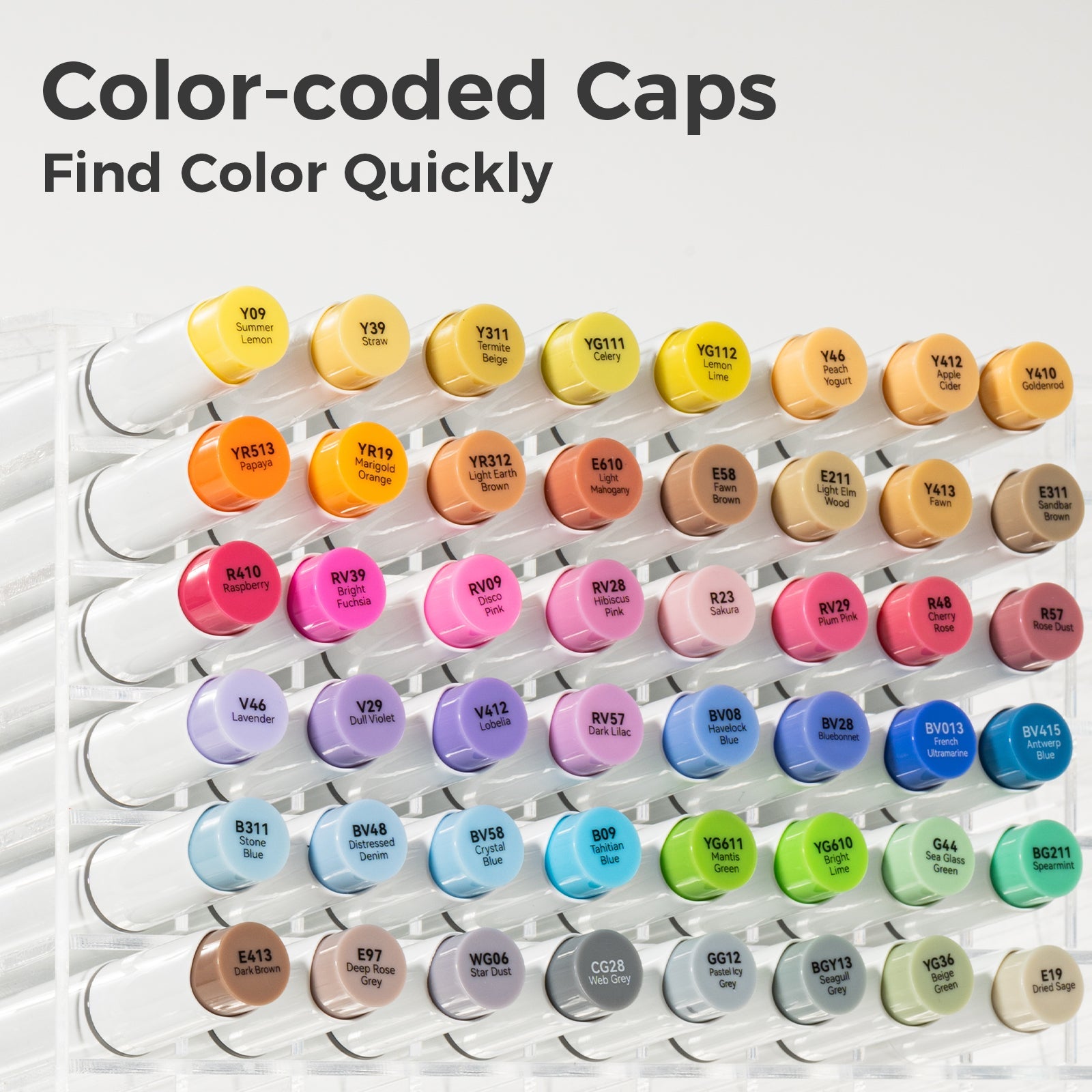 Ohuhu Honolulu 48 Mid-tone Colors Dual Tips Alcohol Art Markers (Australia Domestic Shipping)