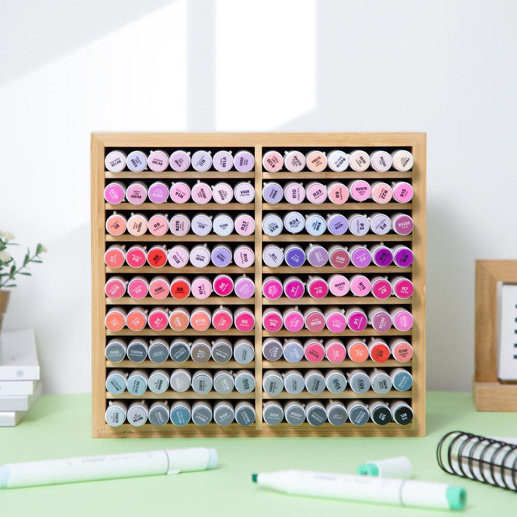 Ohuhu Bamboo Marker Organizer (Canada Domestic Shipping)