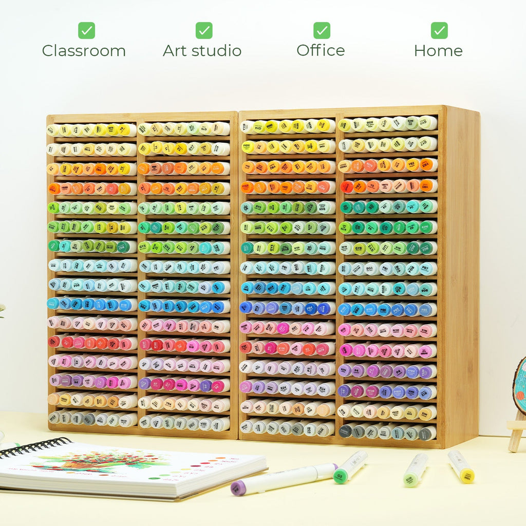 Ohuhu Bamboo Marker Organizer