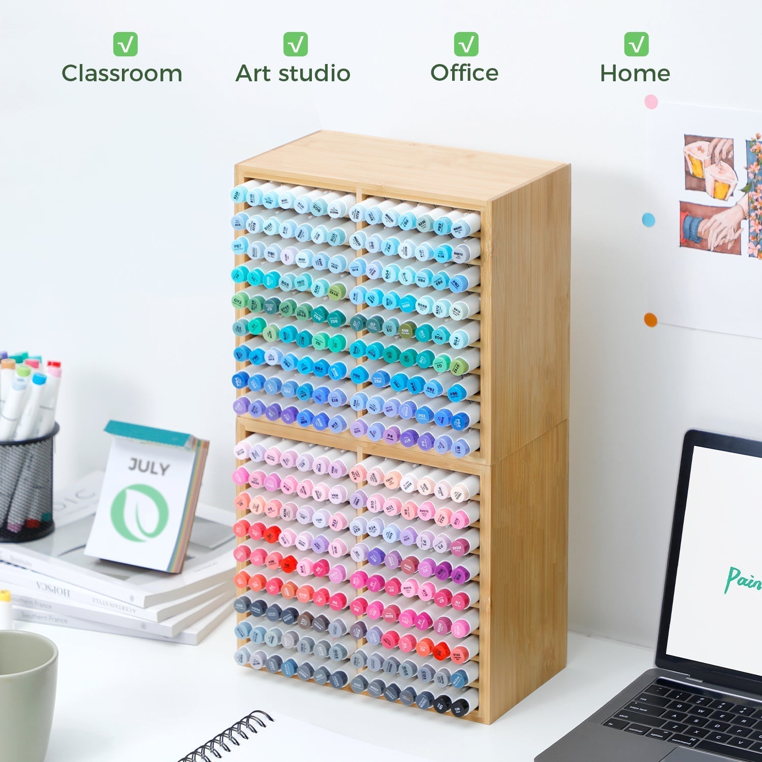 Ohuhu Bamboo Marker Organizer (Europe Only)