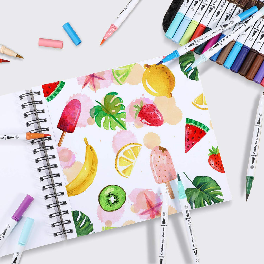 Ohuhu Spiral-Bound Marker Pad for Alcohol Markers (Australia Domestic Shipping)