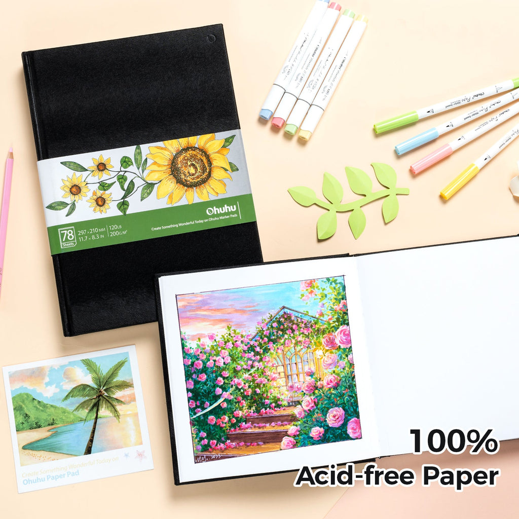 Ohuhu Marker Pads Art Sketchbooks for Markers