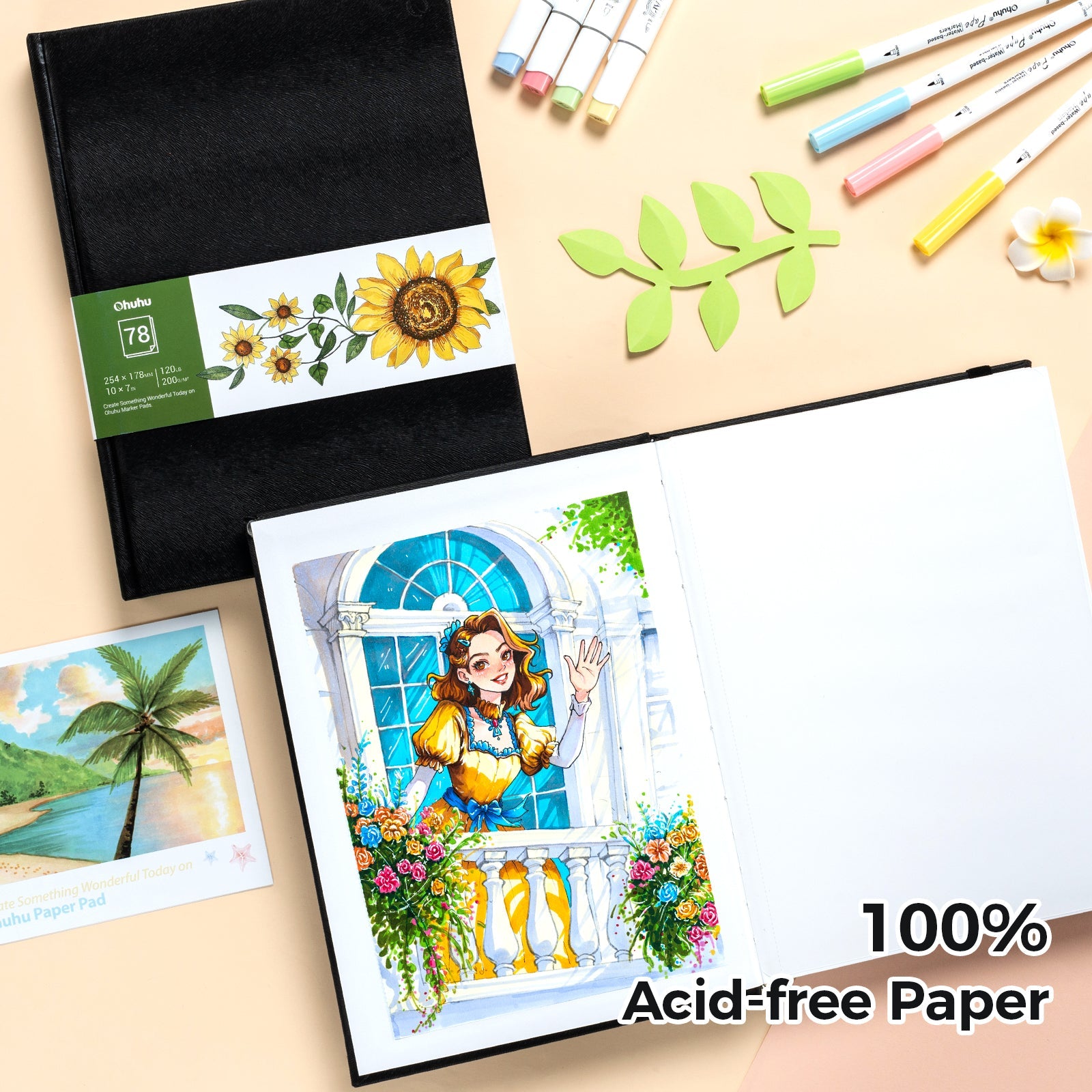 Ohuhu Marker Pads Art Sketchbooks for Markers