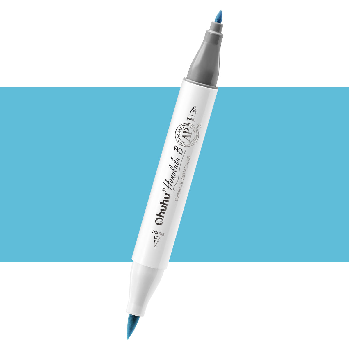 Ohuhu Honolulu B B070 / B09 Individual Marker, Brush & Fine
