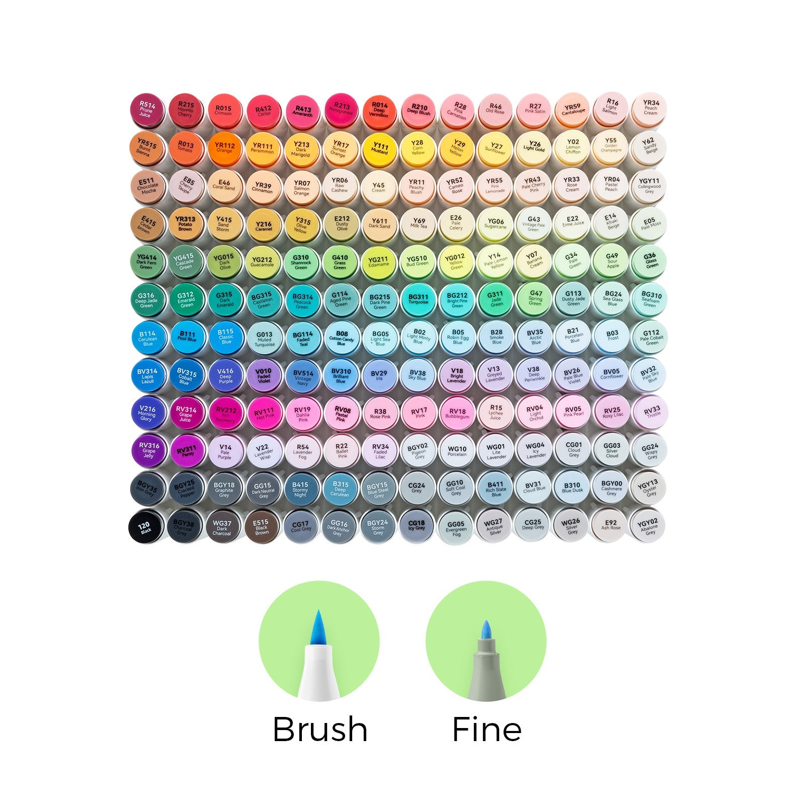 Ohuhu Honolulu 168 Colors Dual Tips Alcohol Art Markers (Ships from Asia Warehouse)