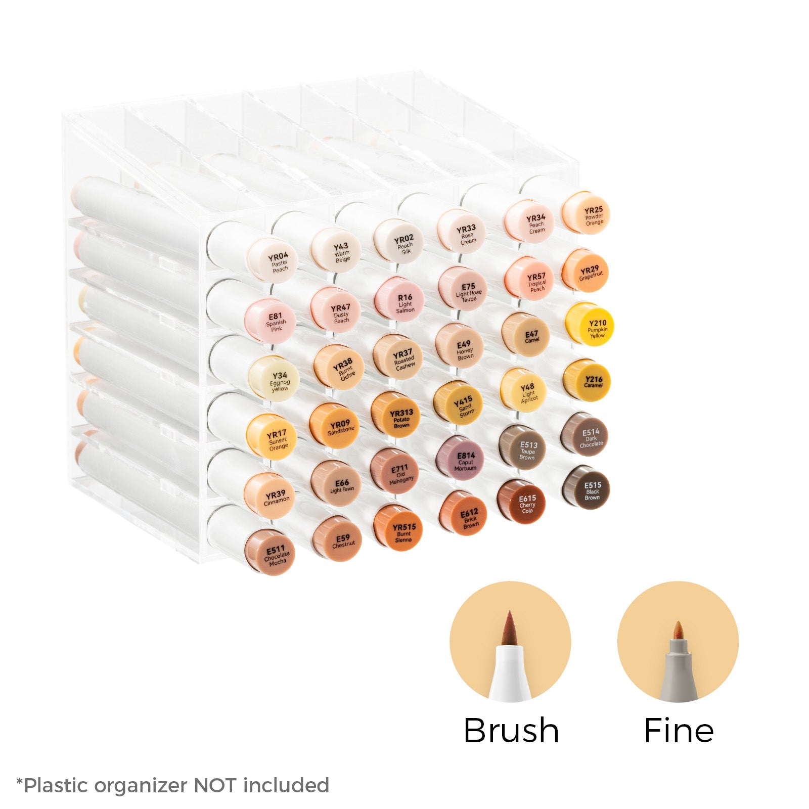 Ohuhu Honolulu 36 Skin Tone Colors Dual Tips Alcohol Art Markers (Ships from Asia Warehouse)