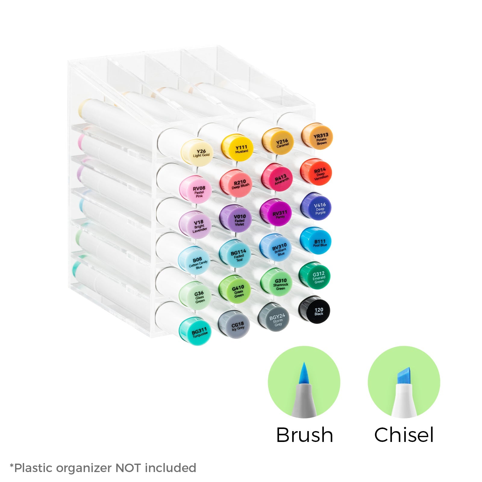 Ohuhu Honolulu 24 Basic Colors Dual Tips Alcohol Art Markers (Brazil Domestic Shipping)