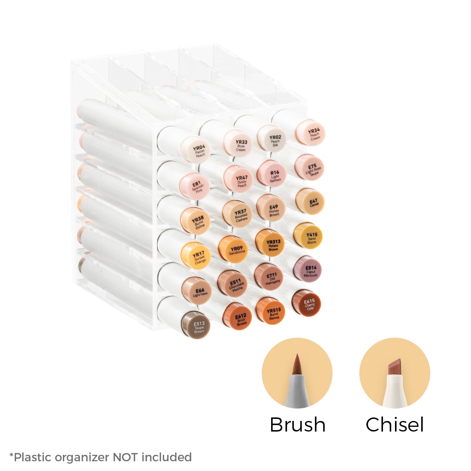 Ohuhu Honolulu 24 Skin Tone Colors Dual Tips Alcohol Art Markers (Europe Only)