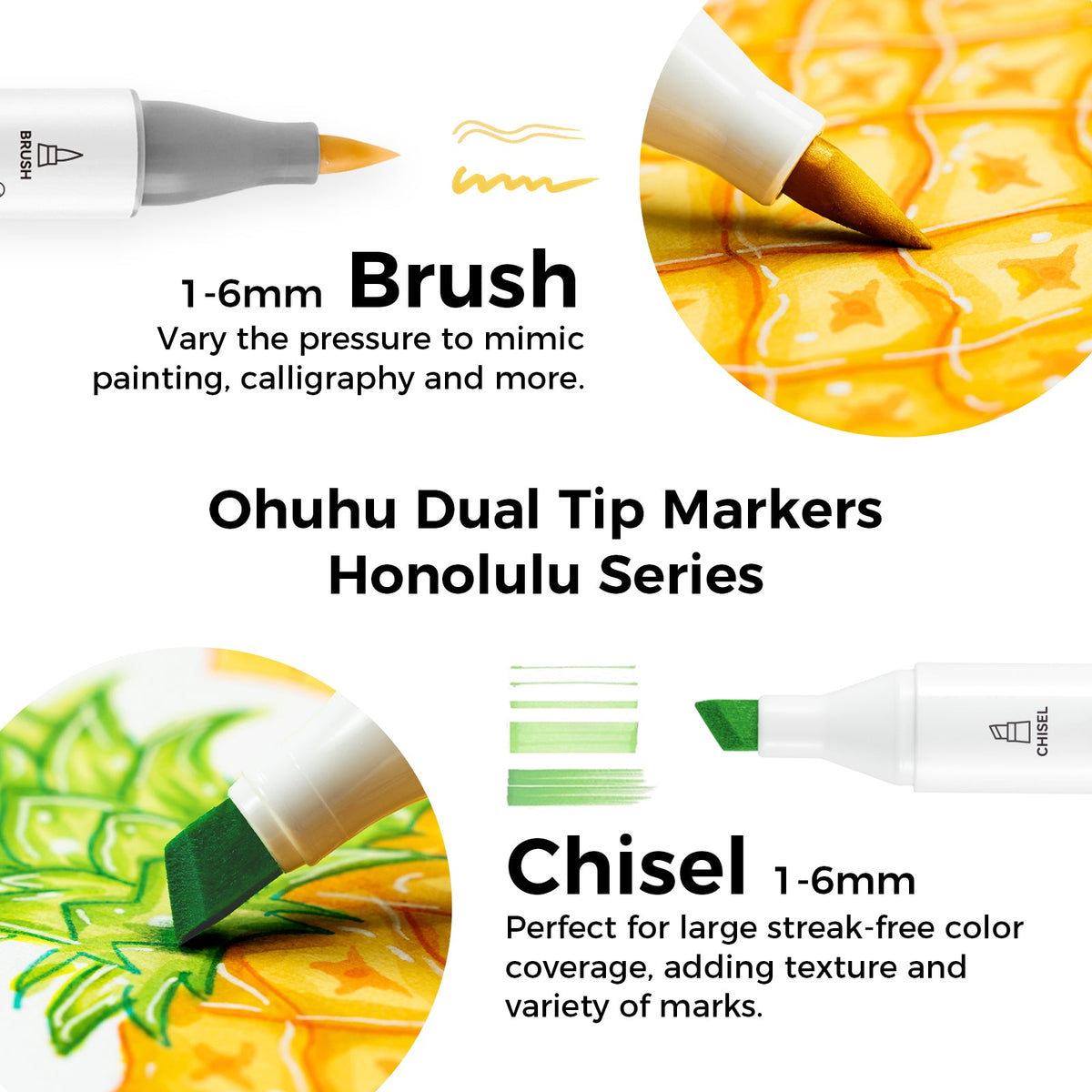 Ohuhu Honolulu 320 Colors Dual Tips Alcohol Art Markers (Australia Domestic Shipping)