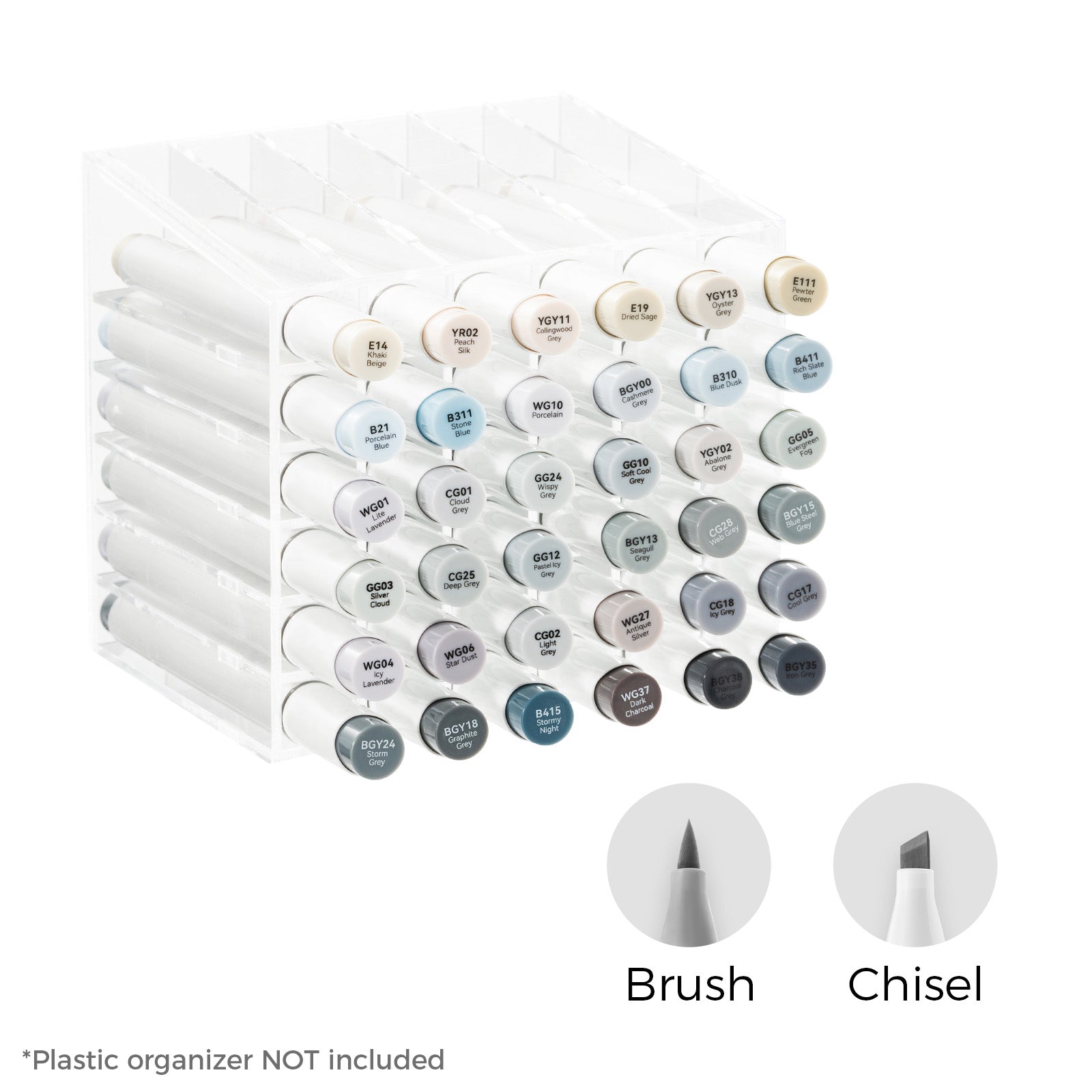 Ohuhu Honolulu 36 Gray Tone Colors Dual Tips Alcohol Art Markers (Europe Only)