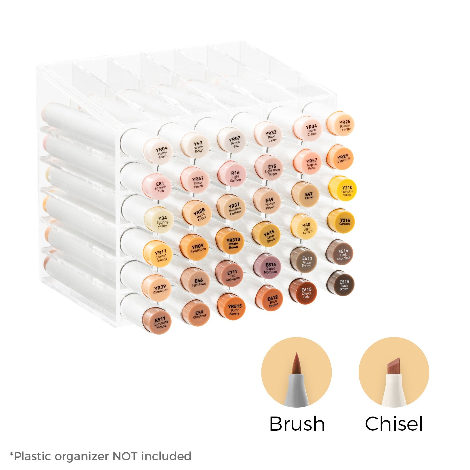 Ohuhu Honolulu 36 Skin Tone Colors Dual Tips Portrait Alcohol Art Markers (New Color Codes)