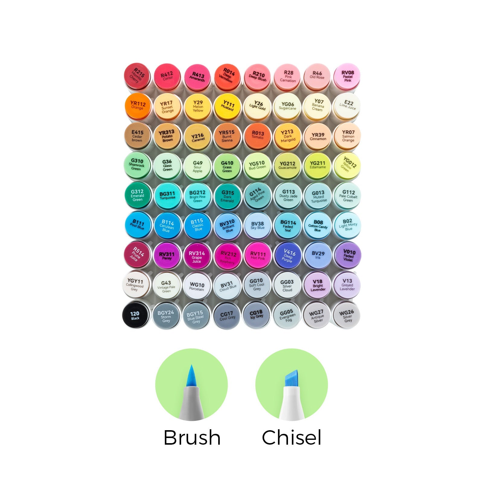 Ohuhu Honolulu 72 Colors Dual Tips Alcohol Art Markers (Europe Only)