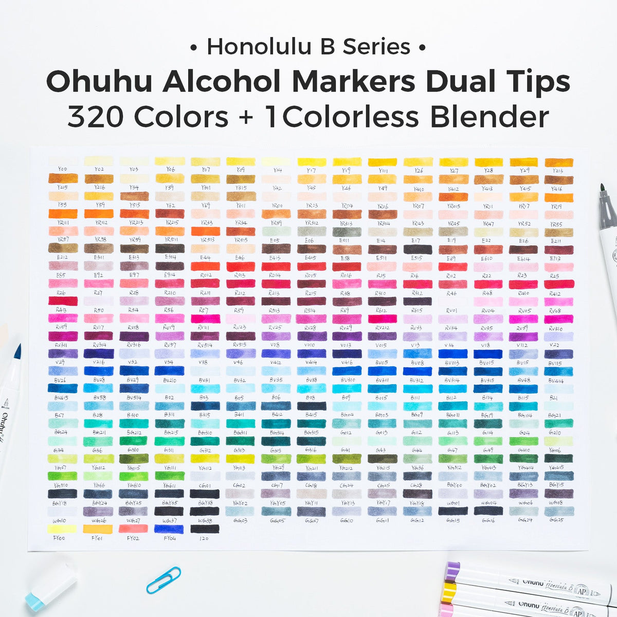 Ohuhu Honolulu 320 Colors Dual Tips Alcohol Art Markers (Australia Domestic Shipping)
