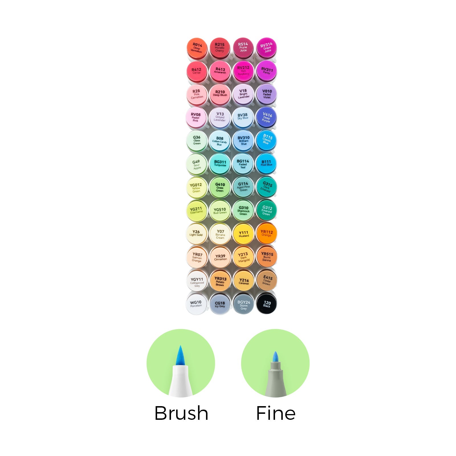 Ohuhu Honolulu 48 Colors Dual Tips Alcohol Art Markers (Ships from Asia Warehouse)