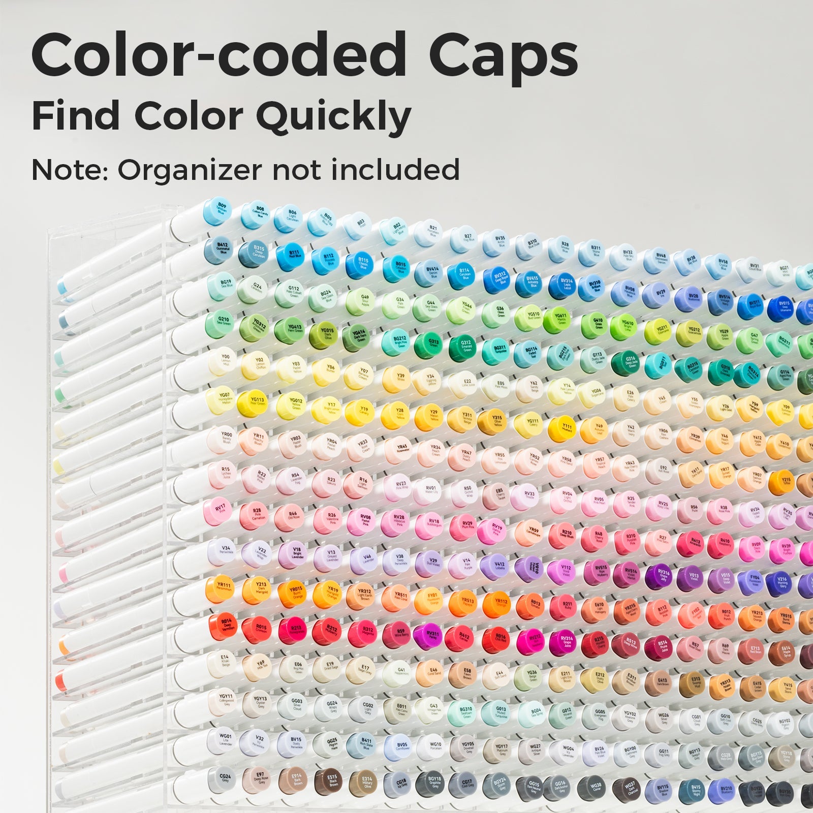 Ohuhu Honolulu 24 Basic Colors Dual Tips Alcohol Art Markers (New Color Codes)