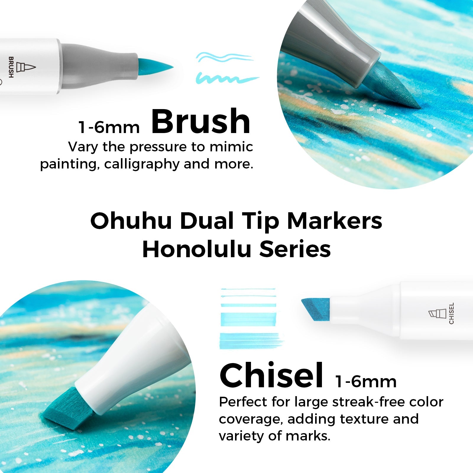 Ohuhu Honolulu 48 Pastel Colors Dual Tips Alcohol Art Markers (Canada Domestic Shipping)
