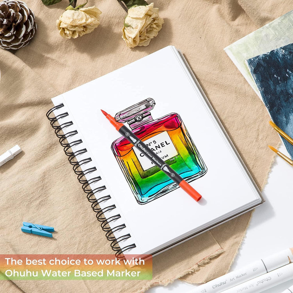 Ohuhu Spiral-Bound Mix Media Pad for Multiple Techniques (Europe Only)