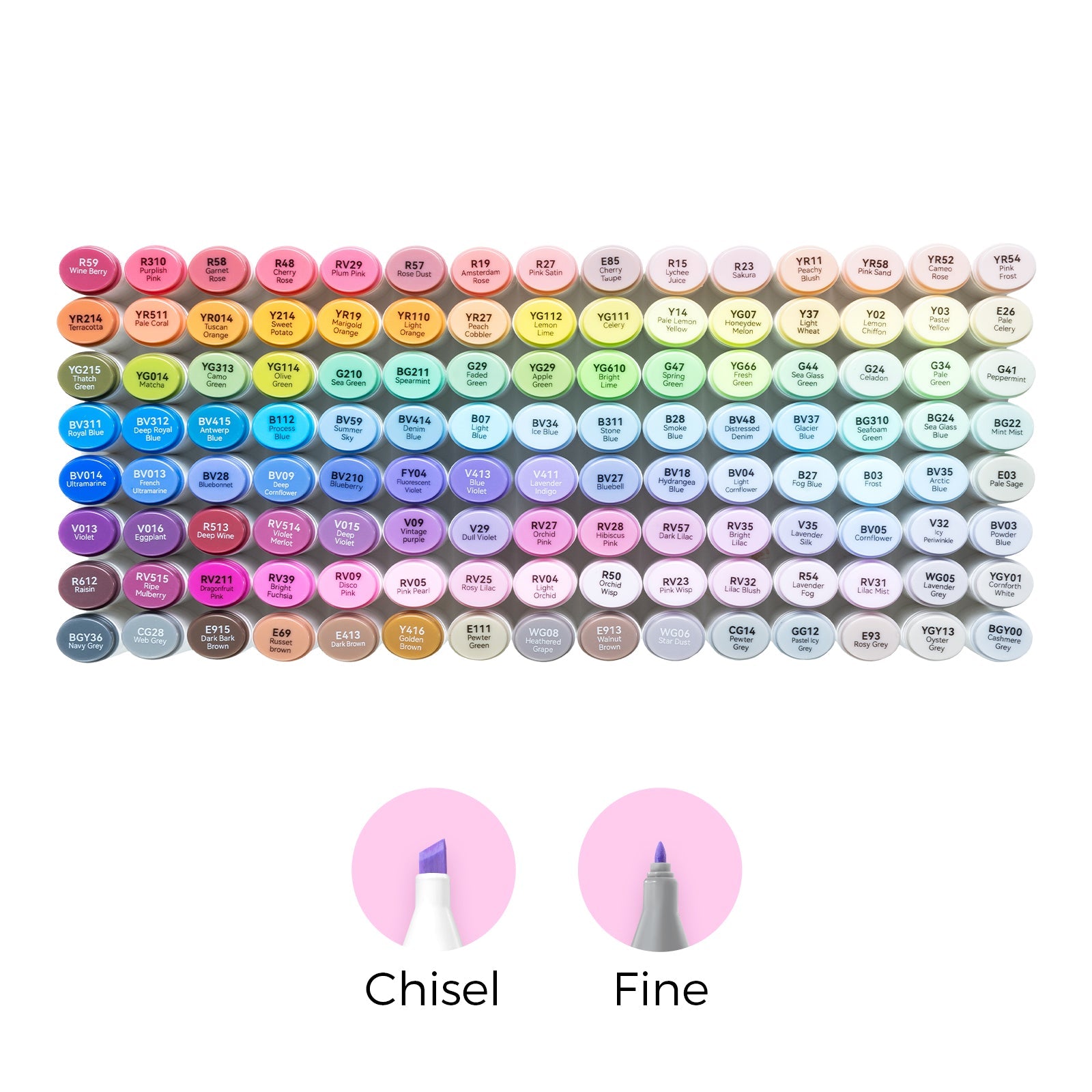 Ohuhu Oahu New 120 Colors Dual Tips Alcohol Art Markers, Fine & Chisel (Ships from Asia Warehouse)