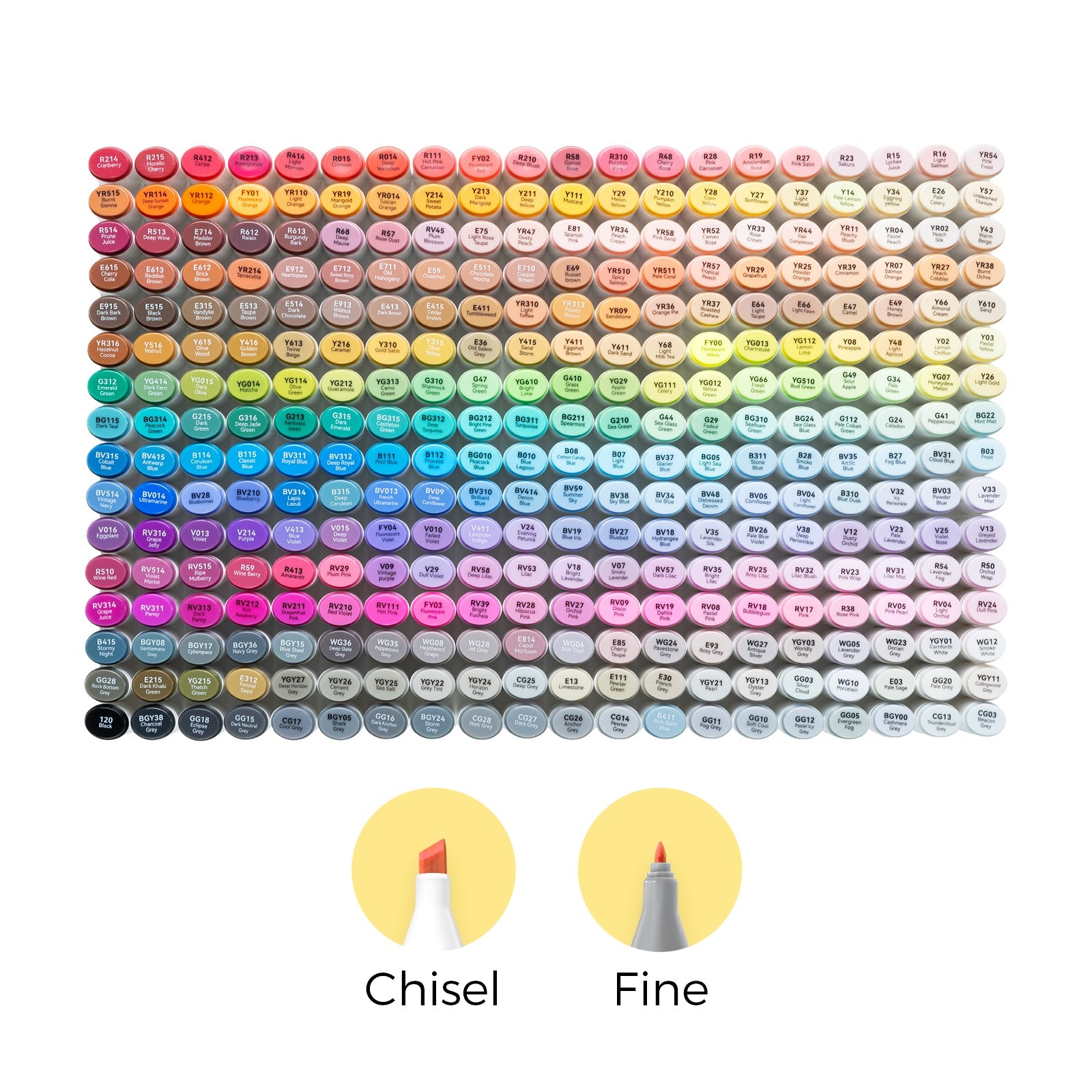 Ohuhu Oahu 320 Colors Dual Tips Alcohol Art Markers, Fine & Chisel (UK Only)