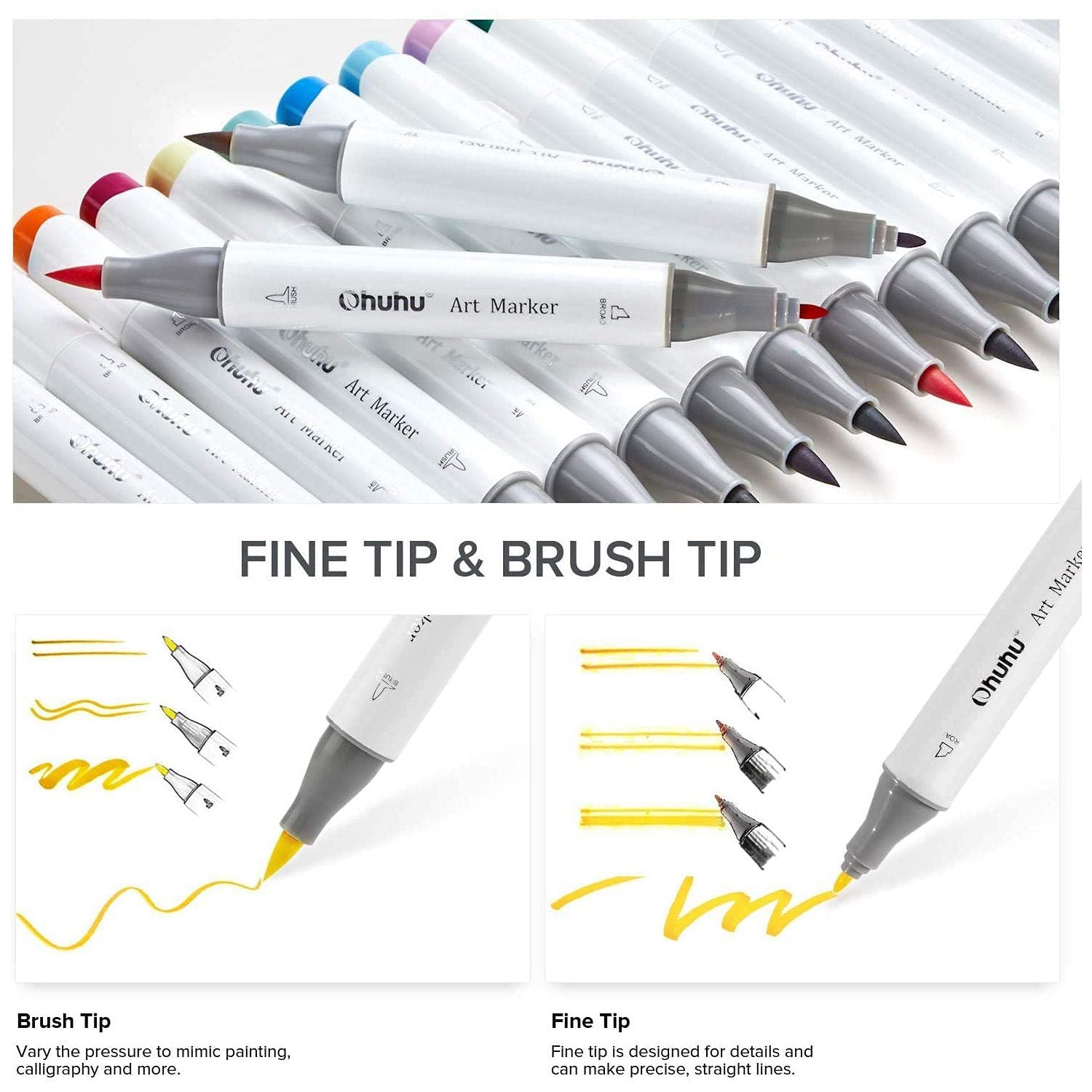Ohuhu Honolulu 120 Colors Dual Tips Alcohol Art Marker (Australia Domestic Shipping)