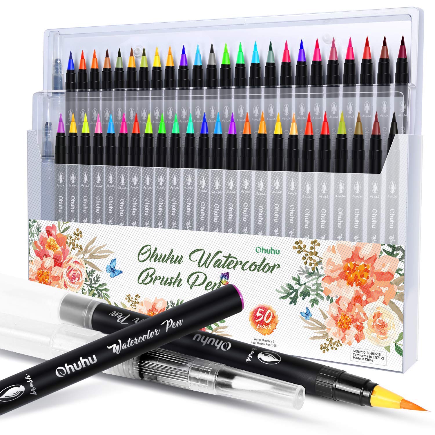 Ohuhu Watercolor Brush Markers Pen (Ships from Asia Warehouse)