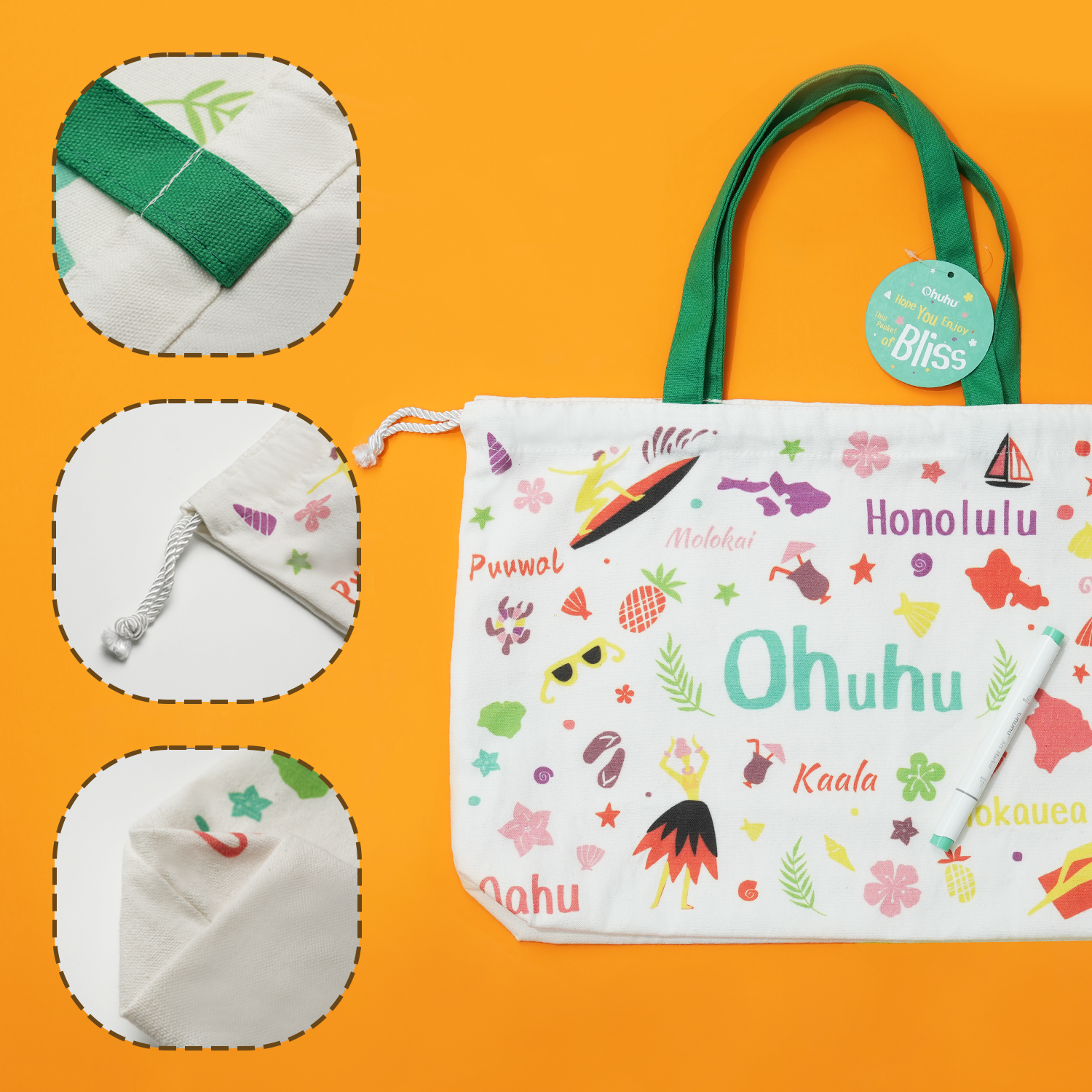 Ohuhu Canvas Gift Bag for Multi-purpose (Mexico Domestic Shipping)