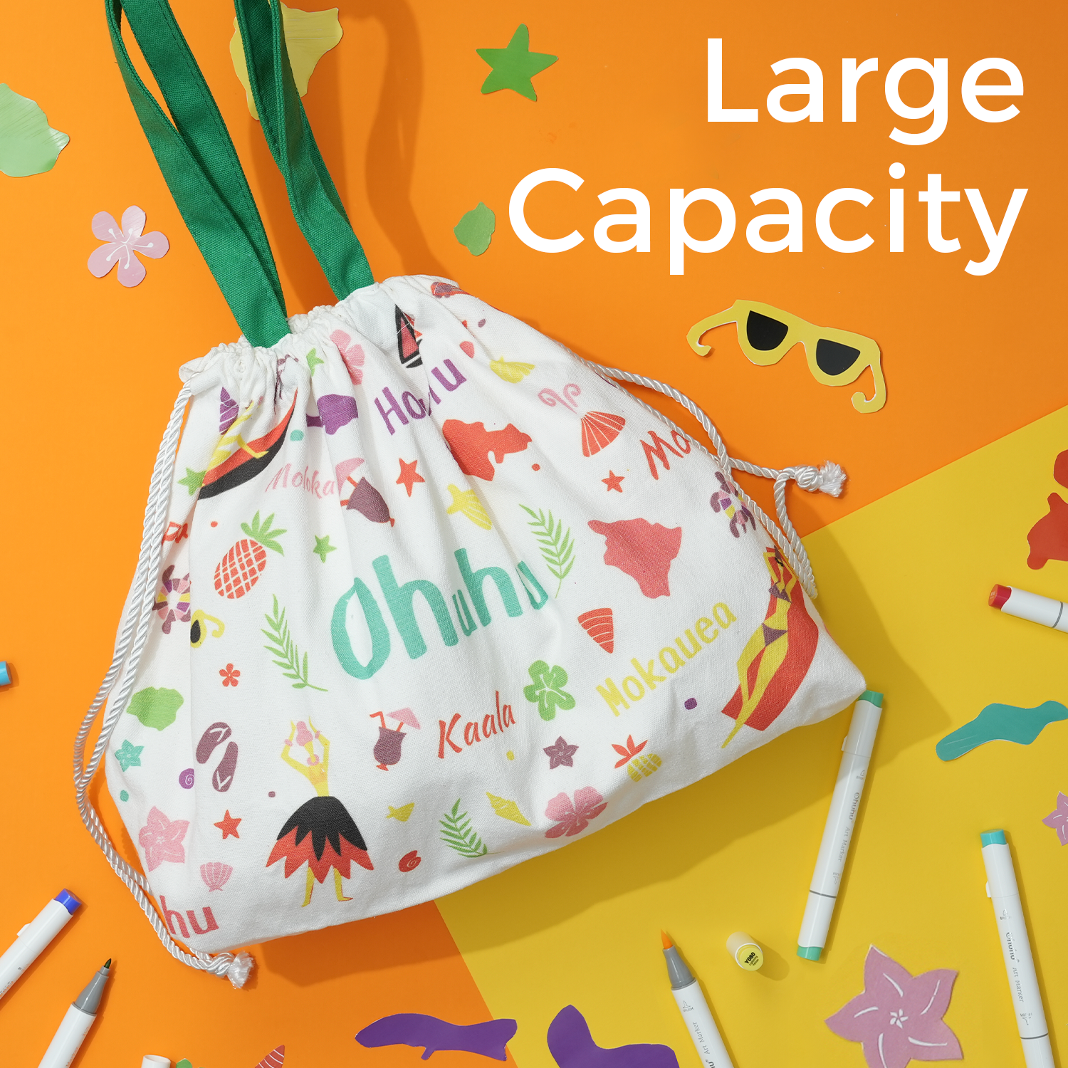 Ohuhu Canvas Gift Bag for Multi-purpose, Available in Two Sizes (Ships from Asia Warehouse)