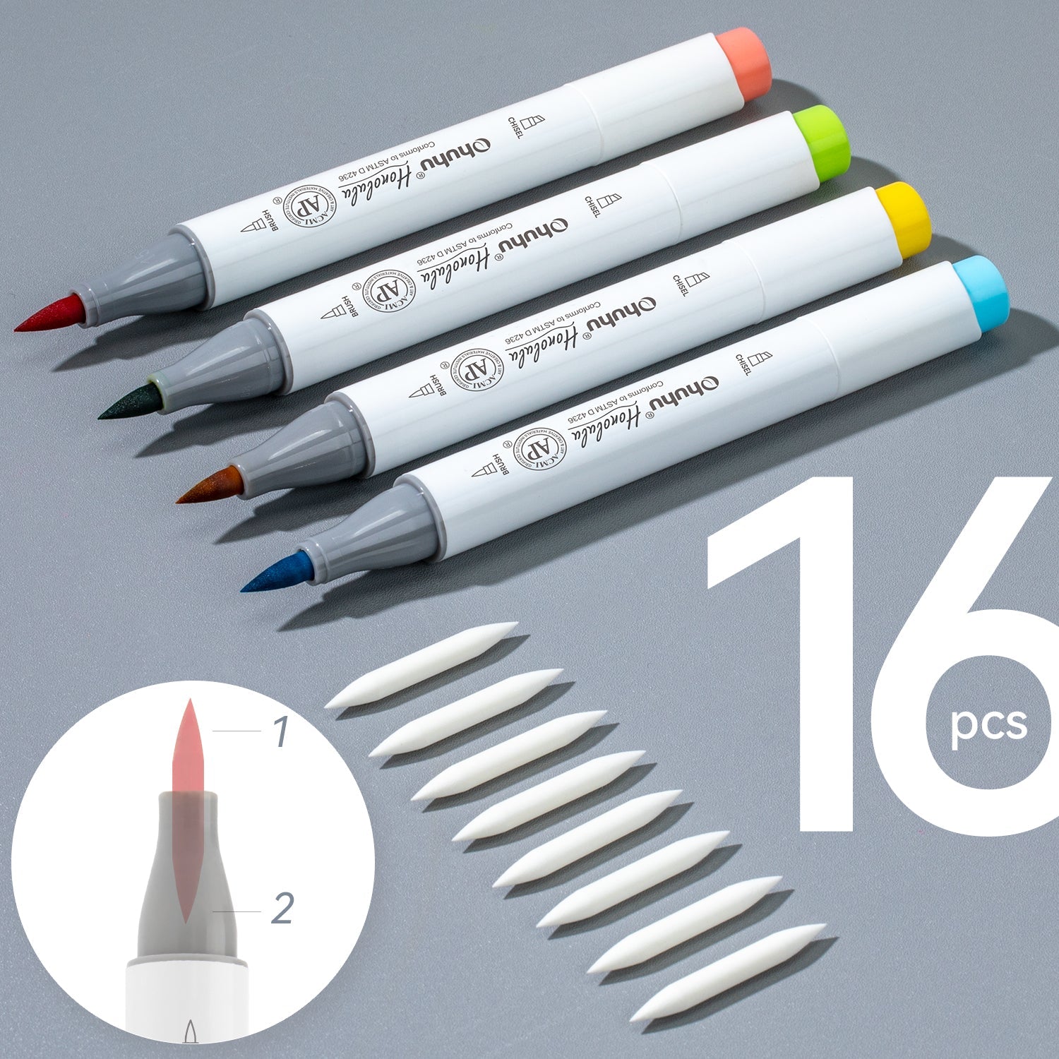 Ohuhu Replacement Brush Nibs Of Honolulu & Honolulu B Series (Europe Only)