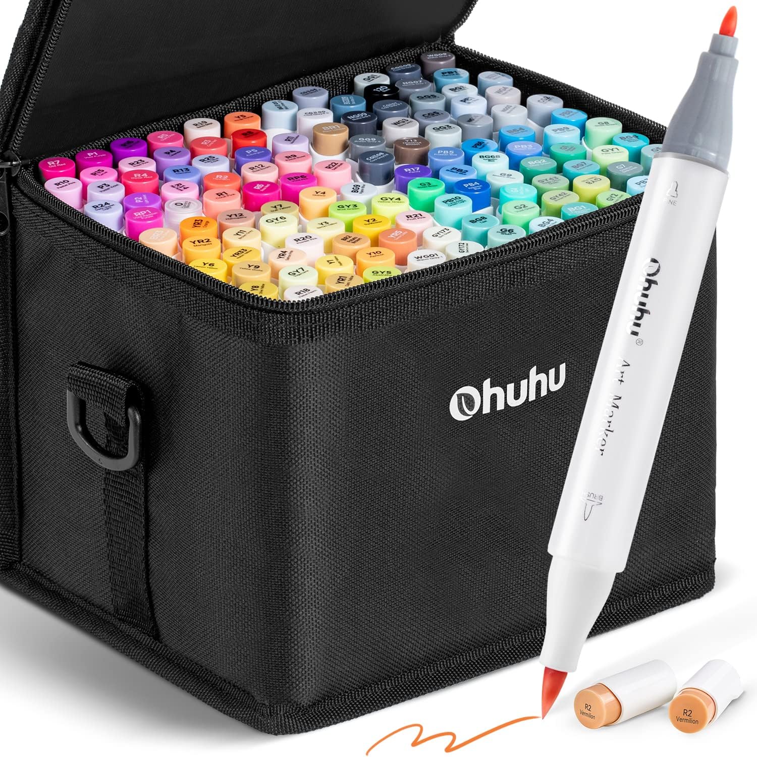 Ohuhu Honolulu 120 Colors Dual Tips Alcohol Art Markers (New Color Codes)