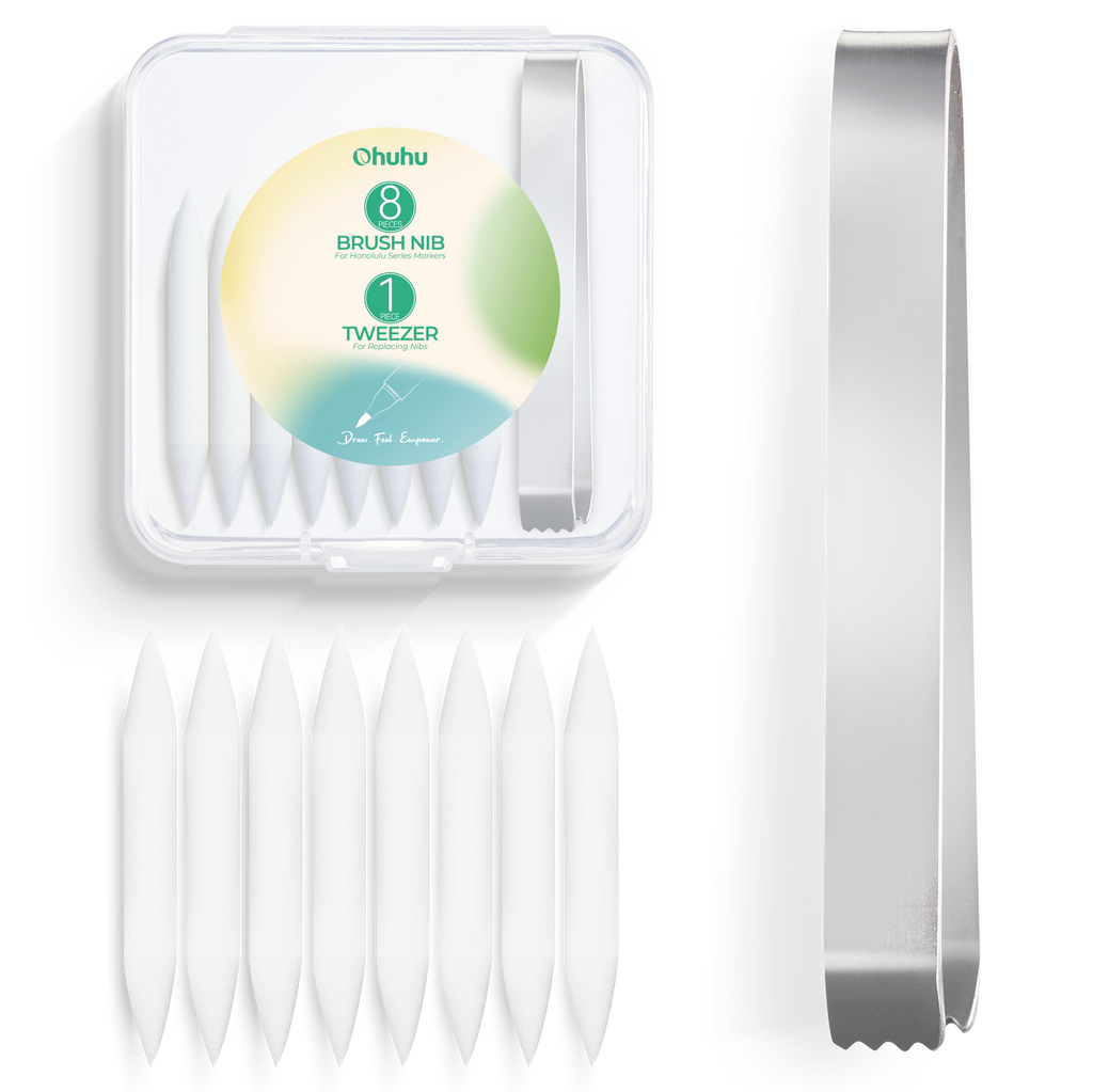 Ohuhu Replacement Brush Nibs Of Honolulu & Honolulu B Series (Europe Only)
