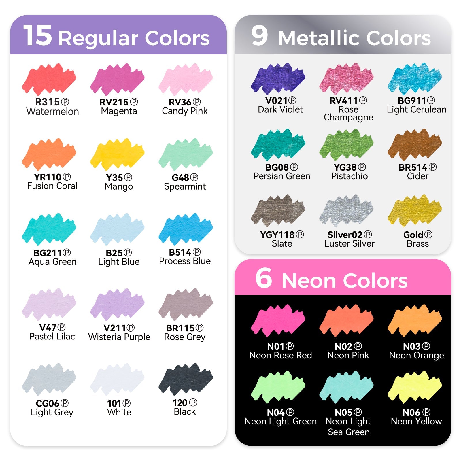 Ohuhu Dual Nib Waterproof Acrylic Pen 30 Colors (Canada Domestic Shipping)