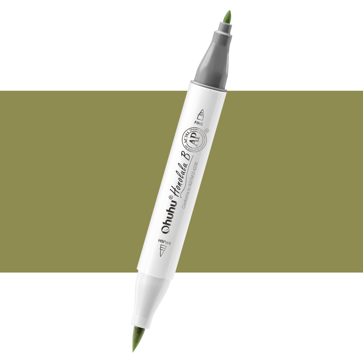 Ohuhu Honolulu B GY42 / YG015 Individual Marker, Brush & Fine
