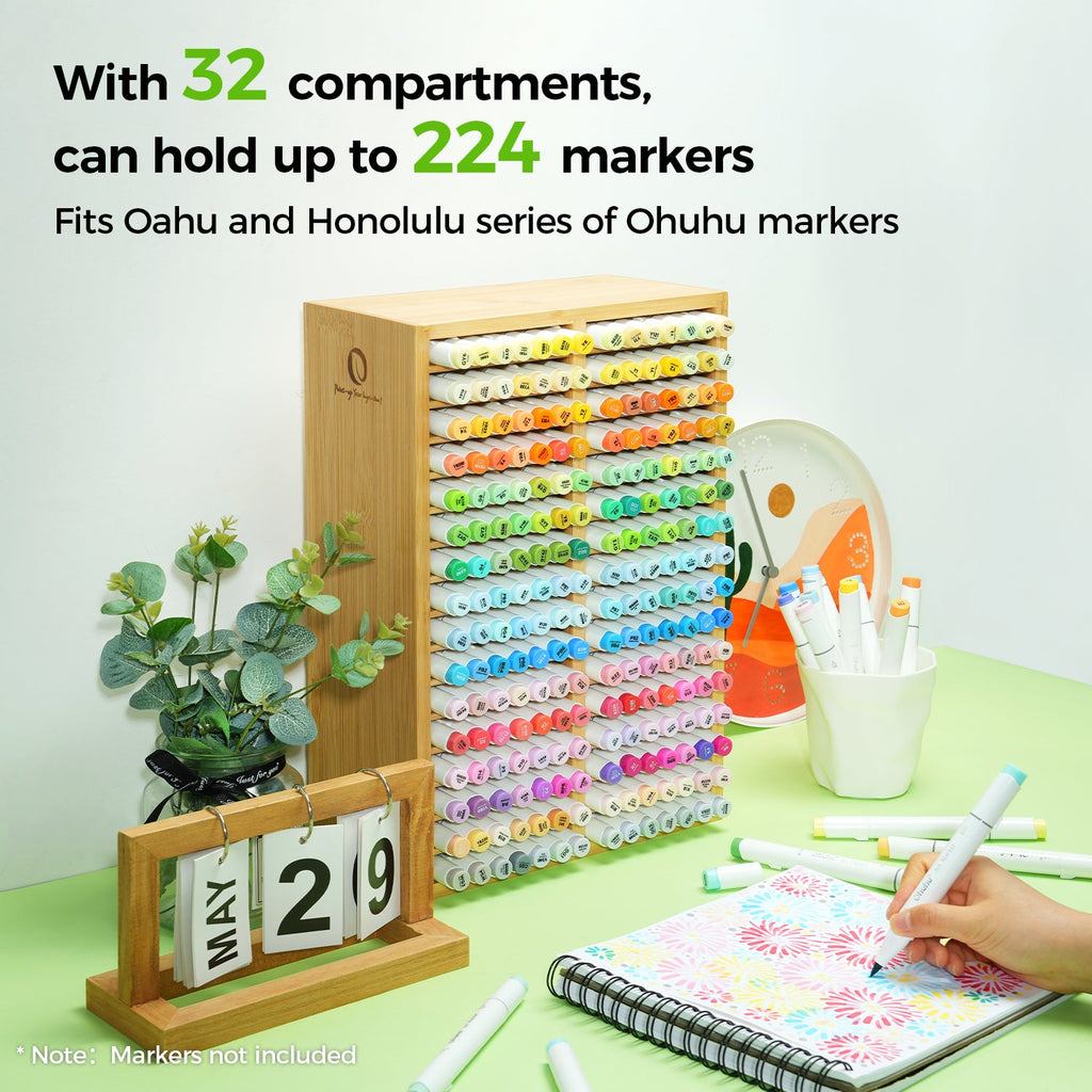 Ohuhu Bamboo Marker Organizer (Europe Only)