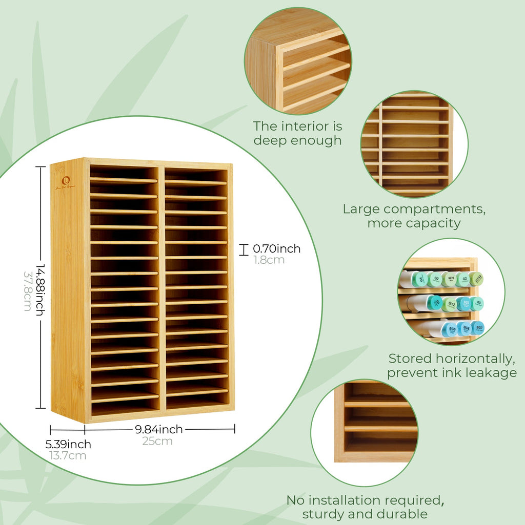 Ohuhu Bamboo Marker Organizer (Brazil Domestic Shipping)