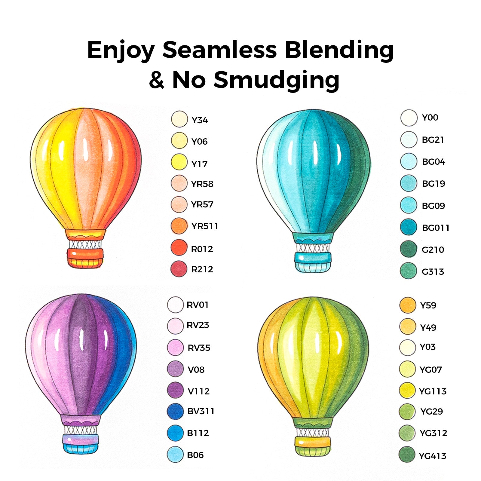 Ohuhu Honolulu 104 Colors Dual Tips Alcohol Art Markers (Ships from Asia Warehouse)