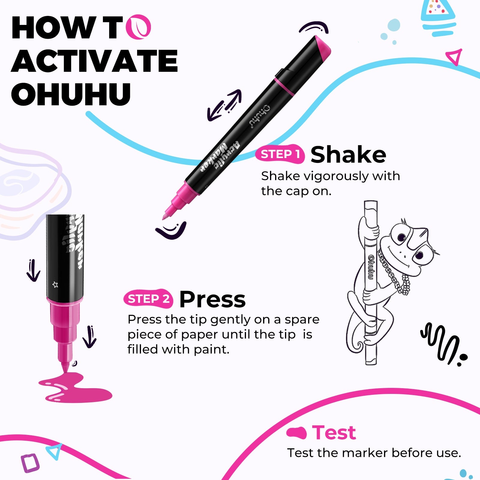Ohuhu Dual Nib Waterproof Acrylic Pen 30 Colors (Canada Domestic Shipping)